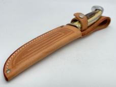 1977 CASE XX USA 523-5 Blue Scroll Stag Fixed-Blade Hunter Knife In Sheath