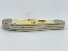 2008 CASE 62100 SS CCC Life Member Burnt Oatmeal Jig Bone Saddlehorn w/ OMP Box