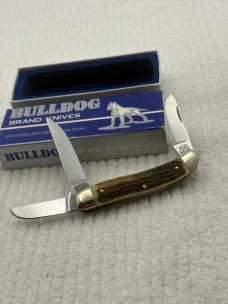 Bulldog Brand 3 Blade Stag Serpentine Medium Stockman Made In Germany