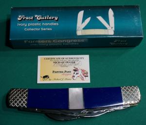 PAINTED PONY MODIFIED FROST FROST CUTLERY 8-12 INCH CLOSED FARMERS CONGRESS KNIFR MODEL 14-462L