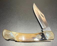 Ocoee River Hunter-Style Lockback Pocket Knife, Honey Horn Scales