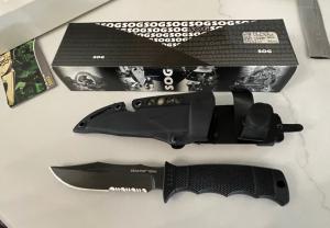 Sog Seal Pup Elite E37T Fixed Blade Knife DISCONTINUED Black Finish