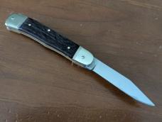 10CM OLDER HUBERTUS AUTO TEXTURED PALISANDER WOOD TRIPLE GROOVED NICKEL SILVER BOLSTER AWESOMENESS