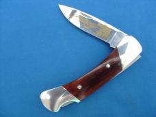 Vintage Buck 500 Gold Eagle Scene Limited Folding Lockback Knife