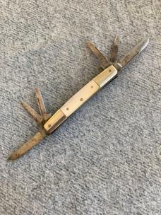 Antique EDW. PARKER & SONS, PERFECT, GERMANY Six(6) Blade, Pearl, Congress Pocket Knife