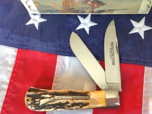 1994 Winchester xLarge Mountain Man Trapper (Mdl#28013 1/2) w/ Super Slab Stag Handles -NOS