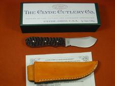 The Clyde Cutlery Co Rust Red Jigged Bone Caper Fixed Blade Sheath Knife by Cooper Cutlery CAPER-BJB