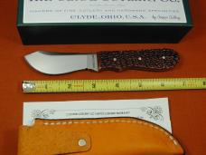 The Clyde Cutlery Co Rust Red Jigged Bone Caper Fixed Blade Sheath Knife by Cooper Cutlery CAPER-BJB