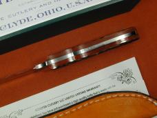 The Clyde Cutlery Co Rust Red Jigged Bone Caper Fixed Blade Sheath Knife by Cooper Cutlery CAPER-BJB