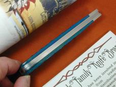 Tuna Valley Cutlery Blue Fugates Jigged Bone Mountain Cougar Swing Guard Knife 1 of 5 COA Made USA