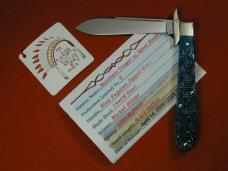 Tuna Valley Cutlery Blue Fugates Jigged Bone Mountain Cougar Swing Guard Knife 1 of 5 COA Made USA