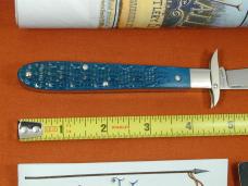 Tuna Valley Cutlery Blue Fugates Jigged Bone Mountain Cougar Swing Guard Knife 1 of 5 COA Made USA