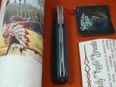 Tuna Valley Cutlery Blue Fugates Jigged Bone Mountain Cougar Swing Guard Knife 1 of 5 COA Made USA