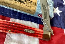 Spectacular 2005 Old Red Case xx Cheetah (Mdl# 6111 1/2 L SS) w Sweet Red Bone Handles in Orig box