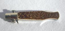 AGA CAMPOLIN "BLACK WIDOW" 11" BEAUTIFUL GENUINE STAG 5MM BLADE, FACTORY FILEWORK  MANIAGO ITALY