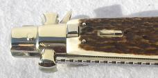 AGA CAMPOLIN "BLACK WIDOW" 11" BEAUTIFUL GENUINE STAG 5MM BLADE, FACTORY FILEWORK  MANIAGO ITALY