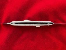 Flylock 3 3/8" Double Smooth Nickel Silver Beaded 