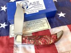 2006 Case xx Large Clasp Knife (56 of 389) w/ Great Cranberry Swirl Handles mdl# 71072 -NOS