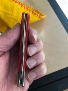 Case Dark Red Bone Peach Seed Jig Axe Handle 