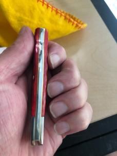 Case Dark Red Bone Peach Seed Jig Axe Handle 