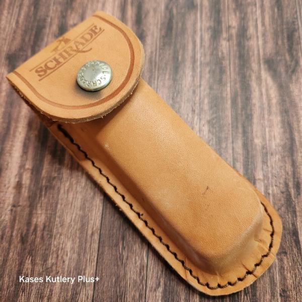 Schrade Knives 5" Leather Replacemant Sheath W/Retaining Flap Belt Loop Schrade Knives 5" Leather Replacemant Sheath W/Retaining Flap Belt Loop