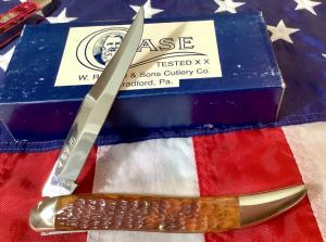 Case xx 1991 Case Classic, One of 10, Large Toothpick (Mdl# 61098 SAB) w/ Great Brown Bone Handles