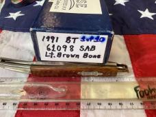 Case xx 1991 Case Classic, One of 10, Large Toothpick (Mdl# 61098 SAB) w/ Great Brown Bone Handles