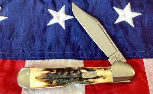 1997 Case xx Copperlock Mdl 51549L SS w Great Stag Handles -NOS