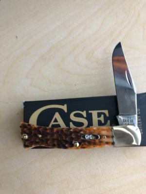Case Amber Bone Peach Seed Jig Axe Handle 