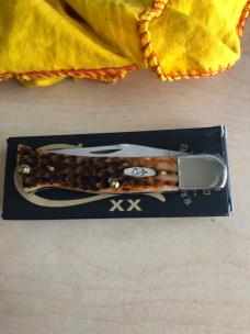 Case Amber Bone Peach Seed Jig Axe Handle 