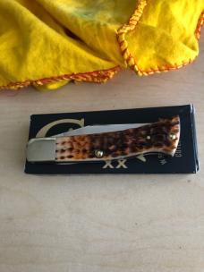 Case Amber Bone Peach Seed Jig Axe Handle 