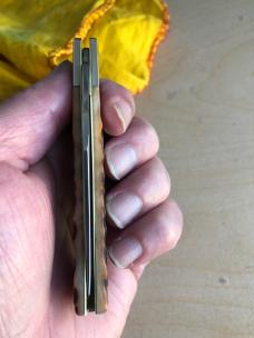 Case Amber Bone Peach Seed Jig Axe Handle 