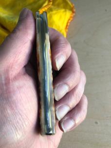 Case Amber Bone Peach Seed Jig Axe Handle 
