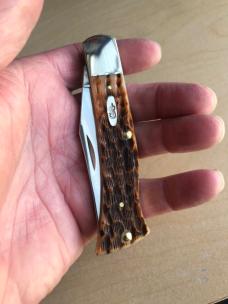 Case Amber Bone Peach Seed Jig Axe Handle 