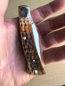 Case Amber Bone Peach Seed Jig Axe Handle 