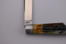 Rough Ryder Reserve Cinnimon Bone Stag One Arm Razor Folding Knife RRR001CB