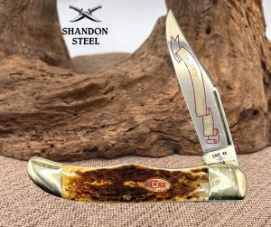 Case XX 1986 Collectors Club 5th Anniversary Jigged Bone Folding Hunter 7