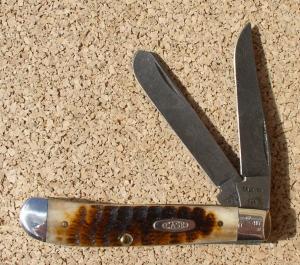 Case XX Rogers Bone Damascus Mini Trapper
