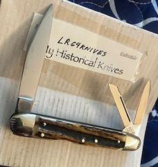 LOCK BACK STAG WHITTLER  FIGHTING ROOSTER INTERNATIONAL FOUNDERS