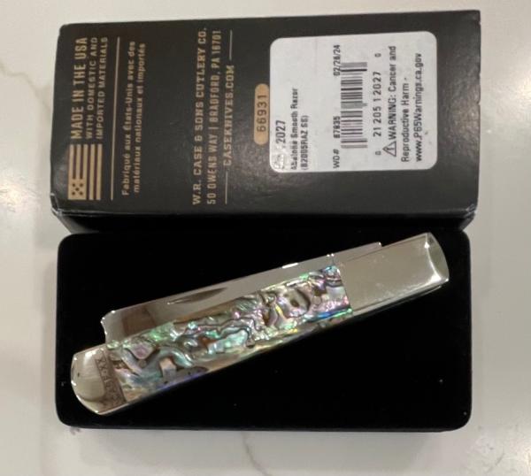 Case 2024 Abalone Razor in original velvet box
