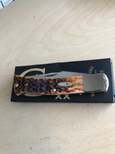 Case Amber Bone Peach Seed Jig Axe Handle 