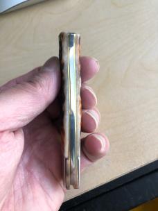 Case Amber Bone Peach Seed Jig Axe Handle 