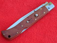 New 11" Italian Roma style Swinguard Switchblade knife Wood handles