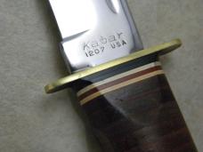 Kabar 1207 USA Stacked Leather Fixed Blade Sheath Knife