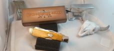 Discontinued Rough Rider RR1070 Outdoorsman Series Knife Lock Trapper Acorn made in 2009" NOS