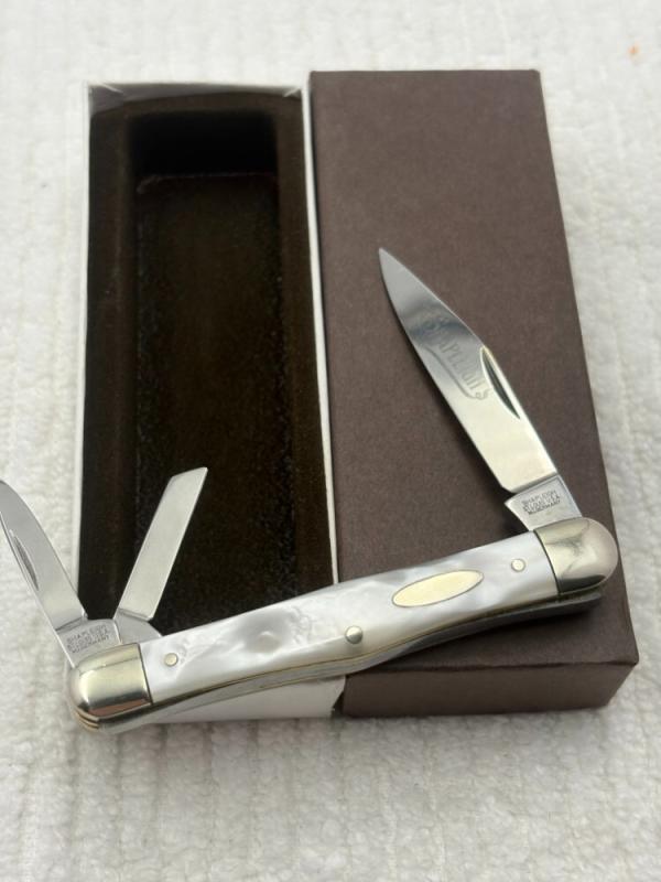 Shapleighs St Louis USA Made In Germany 3 Blade Pearl Whittler Pocket Knife