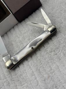Shapleighs St Louis USA Made In Germany 3 Blade Pearl Whittler Pocket Knife