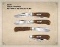 2026 AAPK Club Knife – GEC 2-Blade Trapper #728226 - 3.875" Closed - Autumn Gold Jigged Bone Covers