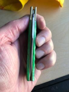 Case Axe Handle Green Gator Bone