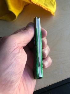 Case Axe Handle Green Gator Bone